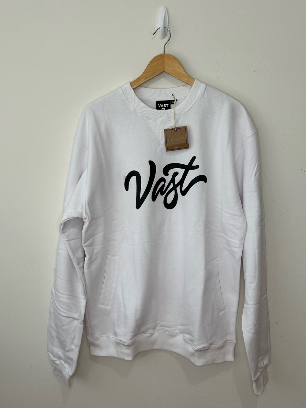 VAST Life Graphic White Crewneck Sweatshirt Long Sleeve Surfer Skater XL